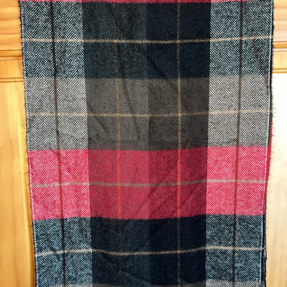 Vintage Christian Dior 100% Cashmere Plaid Scarf - Picture 2 of 6